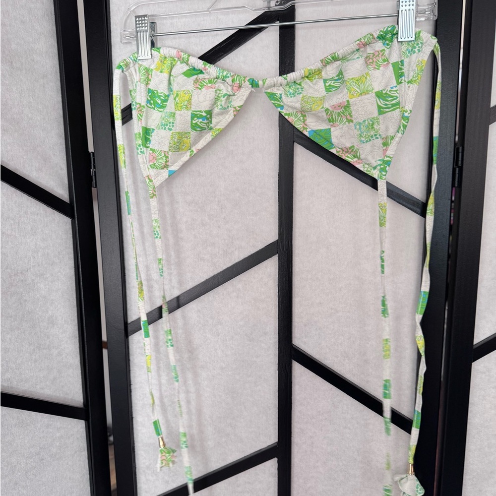 Lilly Pulitzer Resort White Lioness Patchwork Bikini set